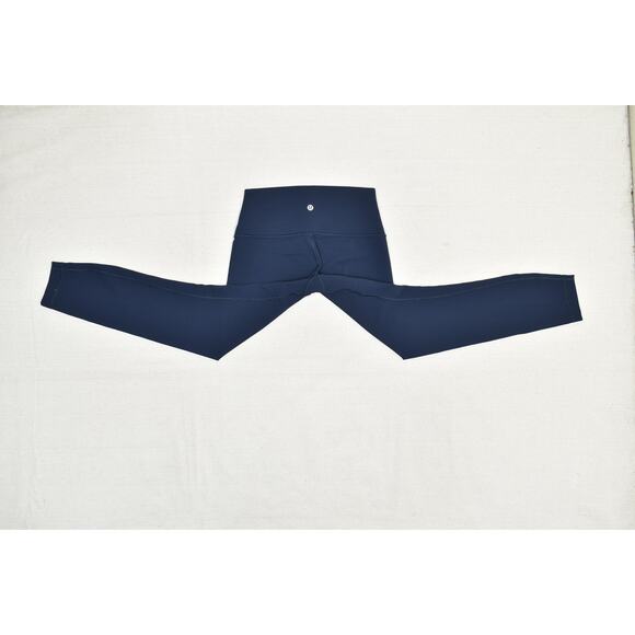 Lululemon Pants Womens 6 Navy Blue High Rise Pocket Yoga Athletic Lycra Stretch - Picture 2 of 8